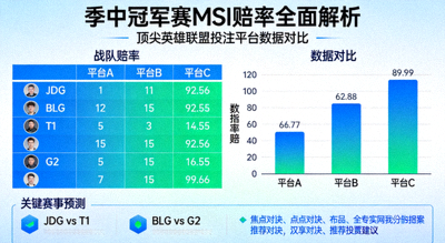 季中冠军赛MSI赔率全面解析顶尖英雄联盟投注平台数据对比配图